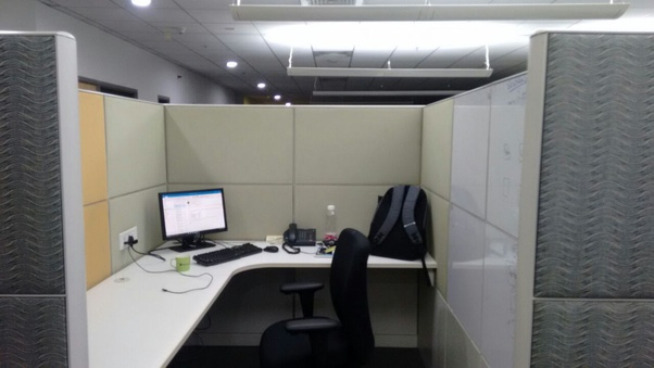 Work desk at Microsoft IDC